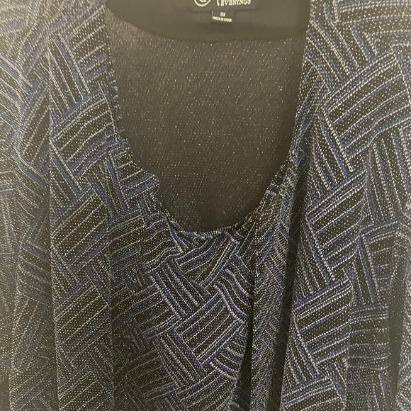 Alex Evenings 2-Piece Sparkle Twinset Jacket & Tank Top | Plus Size 3X - Picture 15 of 15